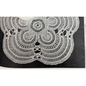 Vintage 1950 Crochet Knit Doily Pattern MALTA  OCEAN Tatted Hairpin 14"